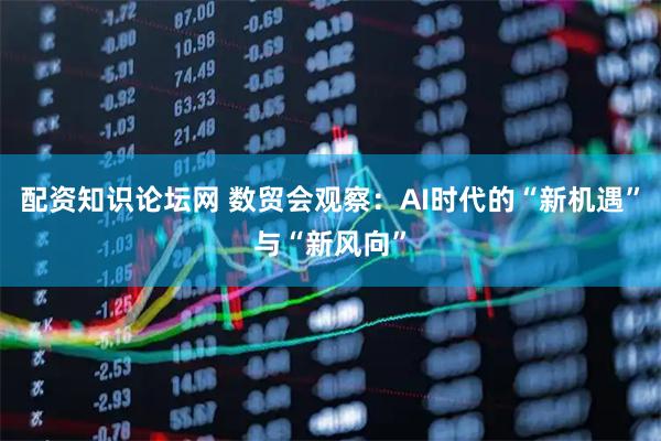 配资知识论坛网 数贸会观察：AI时代的“新机遇”与“新风向”